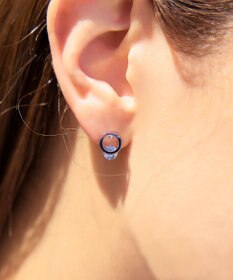 Tiaclasse 【金属アレルギー対応】サークル＋ストーンタイニーピアス