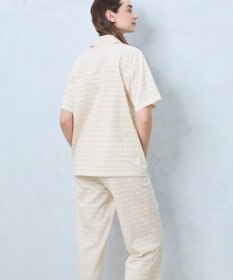 une nana cool 【綿100％】やわらか天竺ボーダー半袖パジャマ MADE WITH LIBERTY FABRIC