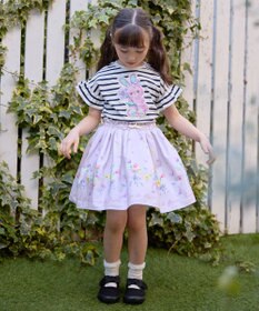 ANY KIDS ウサギ ボーダー Tシャツ