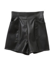 earth music&ecology シンセティックレザーショートパンツ