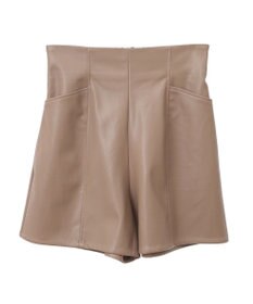 earth music&ecology シンセティックレザーショートパンツ