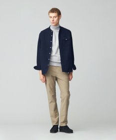 J.PRESS MEN Ｗフェイス キャラメルコールバンドカラー シャツ