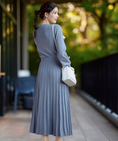 Tiaclasse 【洗える】セットアップ見え配色ニットワンピース