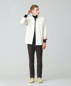 J.PRESS MEN Ｗフェイス キャラメルコールバンドカラー シャツ