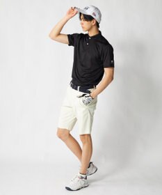 FILA GOLF／marie claire 【FILA GOLF】メッシュ加工ビックロゴ半袖ポロシャツ