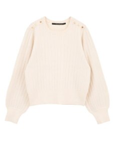 YECCA VECCA 金釦ミニケーブルニット