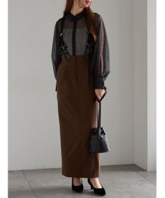 Te chichi シアーフラワーボリュームスリーブブラウス