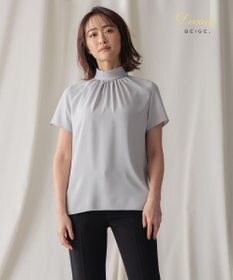 BEIGE， EVA / ハイネックハーフスリーブブラウス