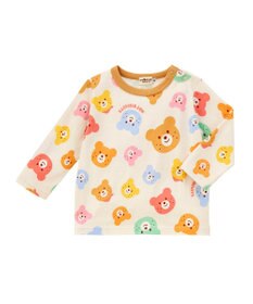 MIKI HOUSE HOT BISCUITS 【80-120cm】 カラフルビーンズ 総柄長袖Tシャツ