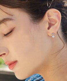 Tiaclasse 【金属アレルギー対応】サークル＋ストーンタイニーピアス