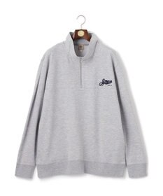 J.PRESS MEN 【KING SIZE】インレージャージー ロゴハーフジップスウェット