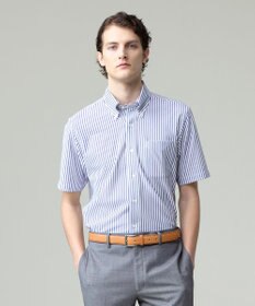 J.PRESS MEN 酷暑の清潔感もこれ一枚で【吸水速乾 / 抗菌防臭 / 防シワ】【J.PRESS OXFORD JERSEY】カノコインレイストライプ 半袖シャツ / B.D.