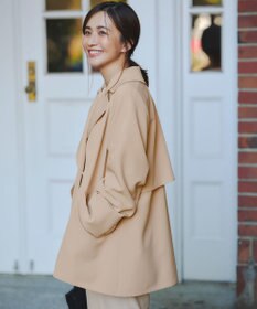 ANY SIS 【2WAY】エレカジストレッチミドルトレンチ コート ベージュ