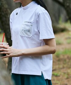 PW CIRCULUS 【吸水速乾 / UV遮蔽率99% UVカット / ストレッチ】【WOMEN】メッシュポケットモックネックT ゴルフウェア レディース