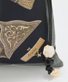 TOPKAPI 【TREASURE TOPKAPI】【アップデート】マイルドサテン スカーフ柄 巾着 ショルダートートバッグ