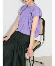 Green Parks タックデザインショート丈シャツ