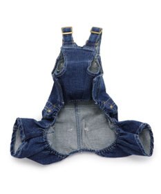 PET PARADISE Lee デニム 白ステッチ オーバーオール  中型犬 大型犬