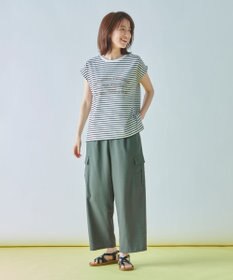 ANY 【ウエストゴム】清涼リネンカーゴパンツ