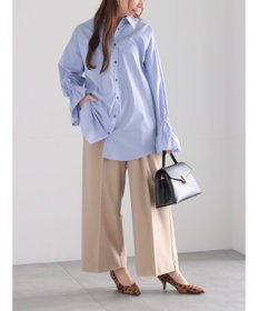 Te chichi ピンタックフレアカフスシャツ