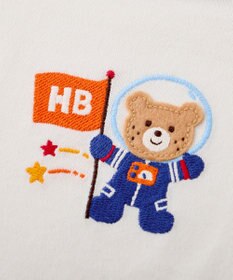 MIKI HOUSE HOT BISCUITS ビーンズ×宇宙 刺繍 ラグラン長袖Tシャツ