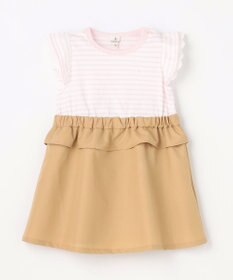 組曲 KIDS 【90-100㎝】 ボーダードッキングワンピース