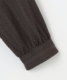 J.PRESS LADIES S 【洗える】ドットデシンプリント ボウタイ バンドカラー ブラウス