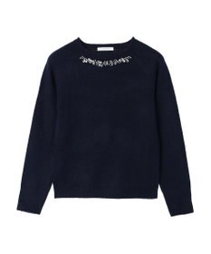 Green Parks ビジュー付きニットプルオーバー