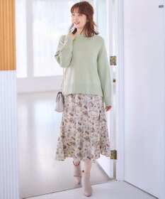 ANY SIS 【洗える】フルブルームフラワープリント スカート