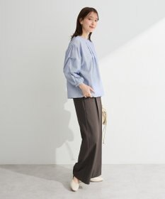 Green Parks イージーケア袖タックブラウス