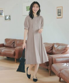 Tiaclasse 【おのののかさん着用】「サマケア」パフスリーブAラインワンピース