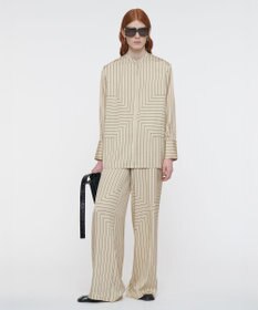 JOSEPH ジオメトリック アニメーション　ロングスリーブブラウス