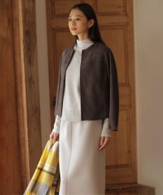 J.PRESS LADIES L スウェードダンボール ブルゾン