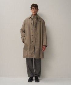 ATON MERCERIZED COTTON | シルクパテッドバルマカーンコート - UNISEX