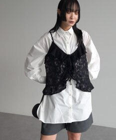 Green Parks レースフリルキャミビスチェ