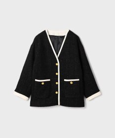 GRACE CONTINENTAL ツイードトリミングジャケット