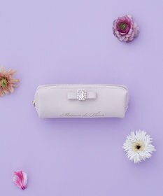 Maison de FLEUR パールビジュー合皮リボンロングポーチ