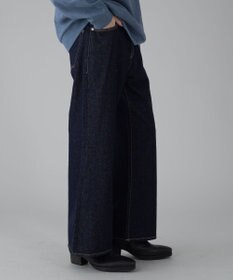 WEGO 【ユニセックス着用ITEM/ウエスト調整可】フレアデニムパンツ