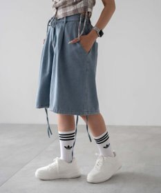 WEGO ドロストワイドルーズハーフパンツ