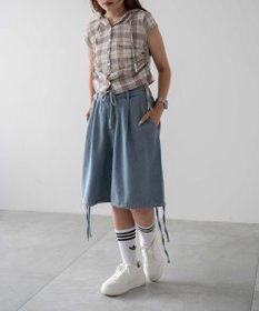 WEGO ドロストワイドルーズハーフパンツ