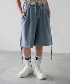 WEGO ドロストワイドルーズハーフパンツ