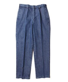 J.PRESS MEN 【J.PRESS ORIGINALS】SHIOTA DENIM PIPED STEM 1TUCK / JAPAN MADE