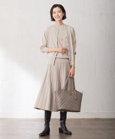 J.PRESS LADIES 【洗える】レーヨンエリートストレッチ クルーネック カーディガン