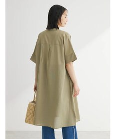 Green Parks 綿麻混スキッパーミニワンピース