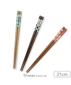 Mother garden しろたん 木製 箸  21cm 《つみつみ柄》 単品