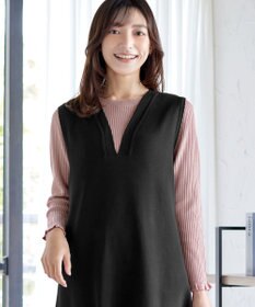 Tiaclasse 【安田美沙子さん着用・選べる2type・洗える】 フリルニットトップス