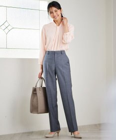 23区 L 【洗える】バックサテンアムンゼン ボウタイ付き ブラウス