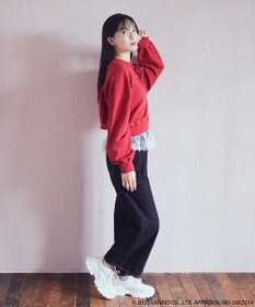 earth music&ecology マイメロディ＆クロミ／ｅａｒｔｈ　レトロアートスウェット