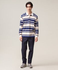 J.PRESS MEN 洗練されたシルエットと機能美【ストレッチ】トリコチン ステムテーパードパンツ