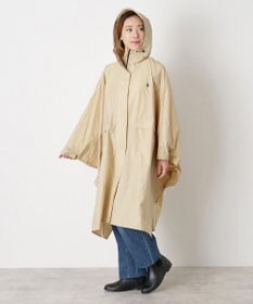 MOONBAT POLO RALPH LAUREN(ポロ ラルフローレン) ポロポニー ポケッタブル レインポンチョ レインコート 無地 フード 収納袋 ロゴ入 レディース