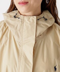 MOONBAT POLO RALPH LAUREN(ポロ ラルフローレン) ポロポニー ポケッタブル レインポンチョ レインコート 無地 フード 収納袋 ロゴ入 レディース